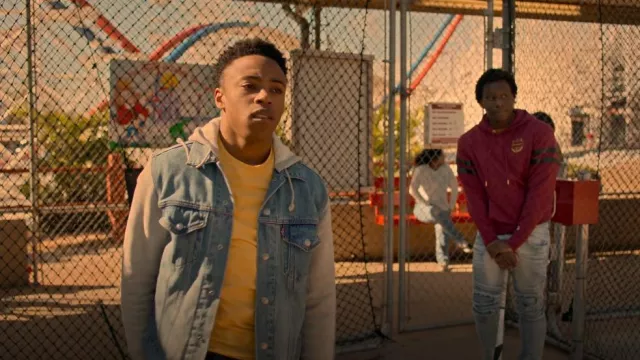 Levi's Hybrid Hoodie worn by Kenny Payne (Dallas Dupree Young) as seen in Cobra Kai (S06E01)