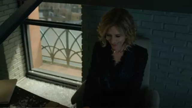 Adam Lippes Leopard Jacquard Single-Breasted Blazer porté par Sheryl Luria (Christine Lahti) comme on le voit dans Evil (S04E09)