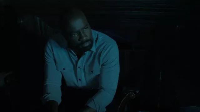 Faherty Men's Legend Sweater Shirt worn by David Acosta (Mike Colter) as seen in Evil (S04E10)