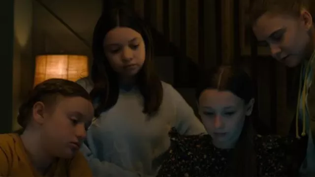 Rails Blue Perci Star Sweater worn by Laura Bouchard (Dalya Knapp) as seen in Evil (S04E10)