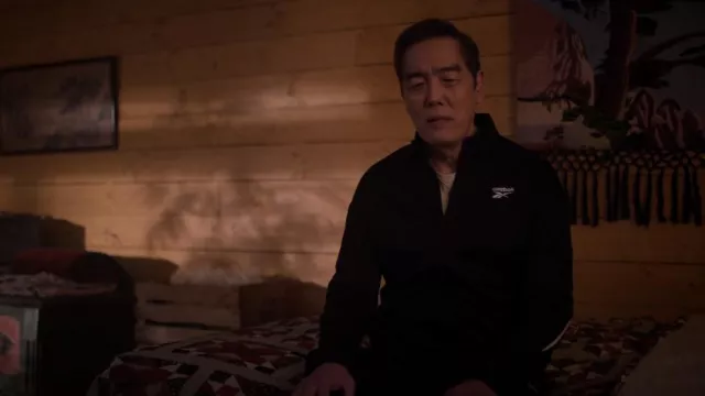 Reebok Identity Vector Zip-Front Track Jacket worn by Chozen Toguchi (Yuji Okumoto) as seen in Cobra Kai (S06E03)