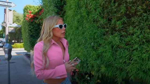 Celine Monochroms 05 Sunglasses worn by Tracy Tutor as seen in Million Dollar Listing Los Angeles (S15E03)