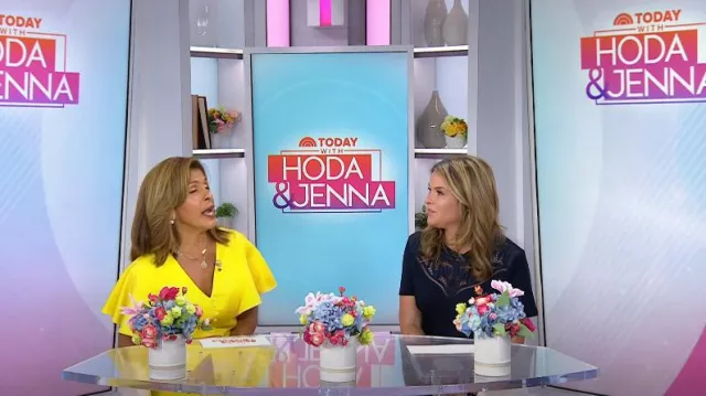 Veronica Beard Monty Tee in Navy worn by Jenna Bush Hager as seen in Today with Hoda & Jenna on July 26, 2024