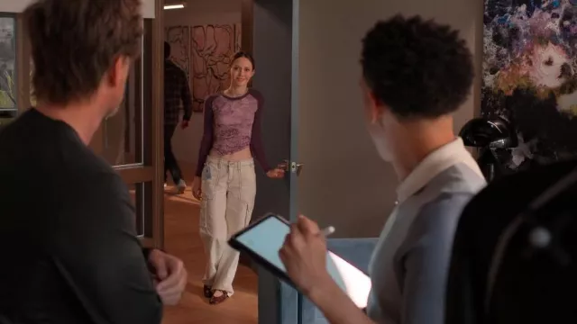 Reformation Bethany Flats worn by Georgia (Iris Apatow) as seen in Unstable (S02E05)