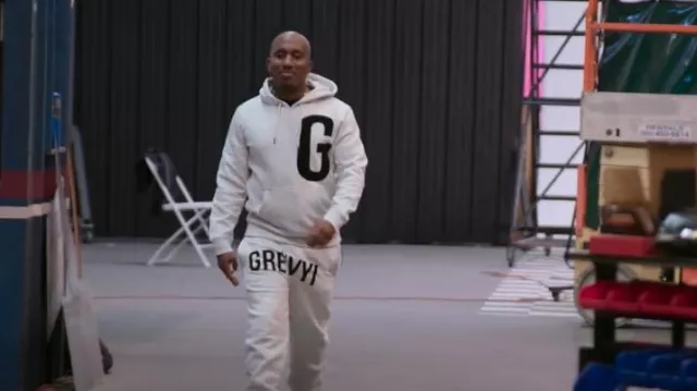 Grevyi Ash Heather G hoodie worn by Chris Redd as seen in Resurrected Rides (S01E08)