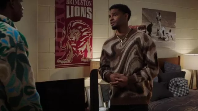 Twenty Montreal Spectrum Swirl Sweater worn by Jessie 'JR' Raymond (Sylvester Powell) as seen in All American: Homecoming (S03E05)