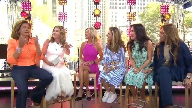 Ulla Johnson Paulina Maxi Sweater Skirt worn by Jenna Bush Hager as seen in Today on  August 12, 2024