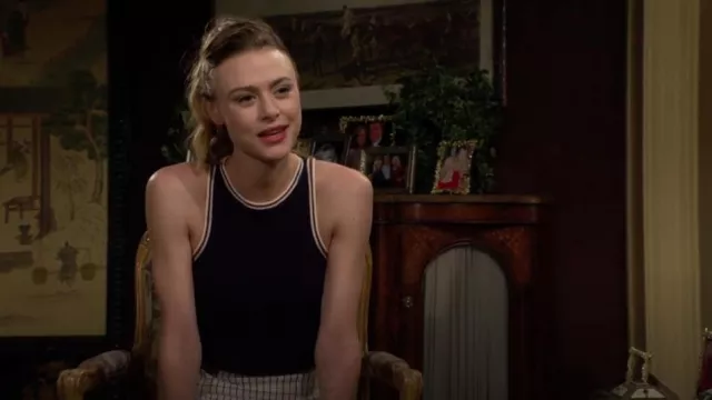 Top A.L.C. Nelly usado por Claire Grace (Hayley Erin) como se ve en The Young and the Restless el 8 de agosto de 2024