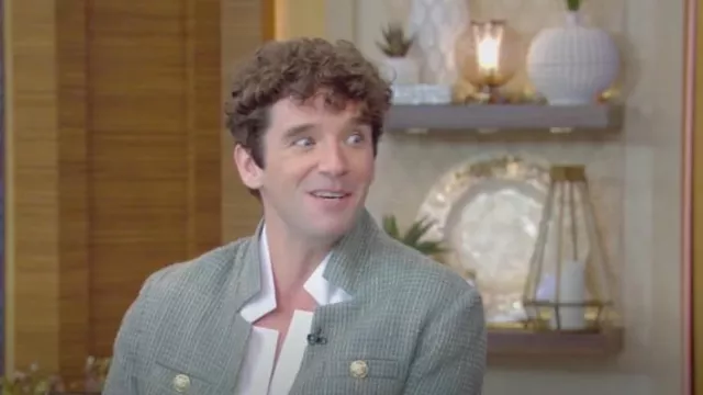 Orttu Star Neck Shirt worn by Michael Urie as seen in LIVE with Kelly and Mark on August 9, 2024