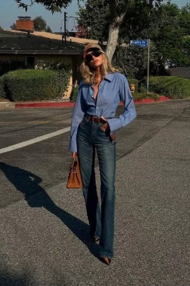 Saint Laurent Sl 73 Sunglasses worn by  Elsa Hosk on her Instagram Post on August 11, 2024