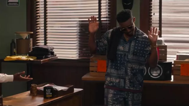 Kith Bandana Mesh Curtis Short worn by Jazz (Jordan L. Jones) as seen in Bel-Air (S03E03)