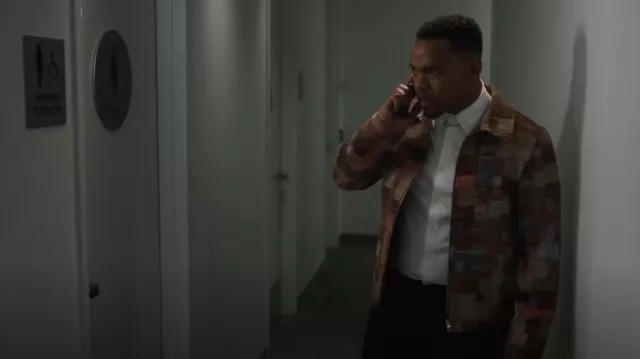 NN07 Ivan 5240 Chaqueta Jacquard usada por Fredrick Thompson (Joivan Wade) como se ve en Bel-Air (S03E02)
