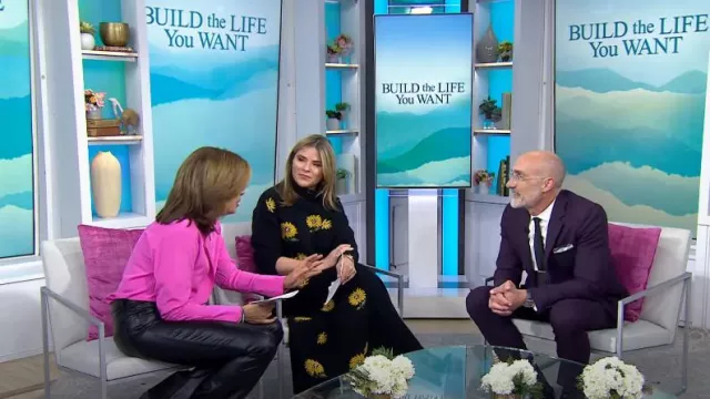 Lela Rose Sunflower Wool-Cashmere Turtleneck worn by Jenna Bush Hager as seen in Today with Hoda & Jenna on August 19, 2024