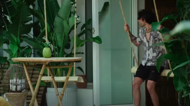 Pull&Bear Shirt with blue Multi Pattern Aztec Print worn by Tim as seen in FBOY Island Australia (S02E01)