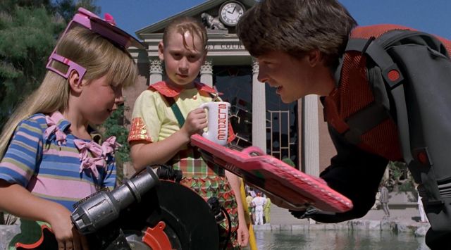 Hover Board reproduction of Marty McFly (Michael J. Fox) as seen on Back To The Future II