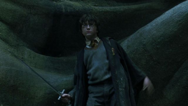 Gryffindor V-neck School Sweater worn by Harry Potter (Daniel Radcliffe) as seen in Harry Potter and The Chamber of secrets