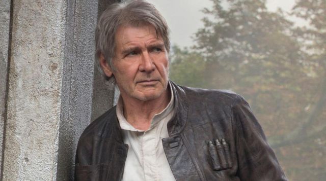 Autographe Veste en Cuir de Han Solo (Harrison Ford) dans Star Wars episode VII: The Force s'Éveille