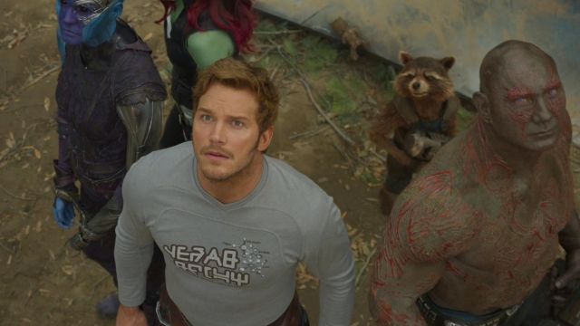 The t-shirt, long-sleeved, Star-Lord (Chris Pratt) in Guardians of the galaxy Volume 2
