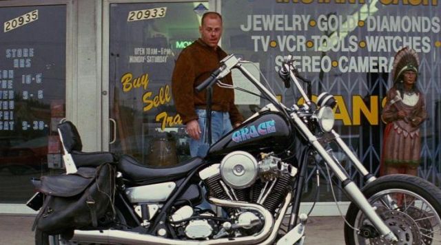 The Harley-Davidson FXR Super Glide of Butch Coolidge (Bruce Willis) in Pulp Fiction