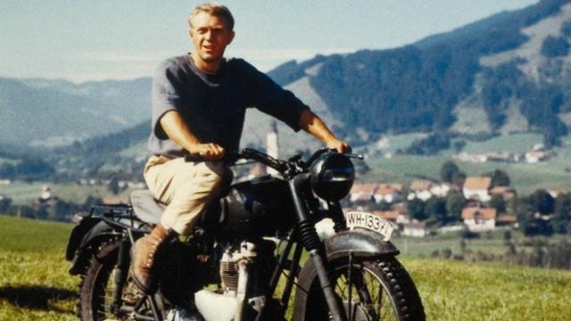 Triumph TR-6 Trophy driven by Capt. Virgil Hilts / the "Cooler King" (Steve McQueen) as seen in The Great Escape