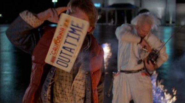 Li­cense Plate "Outatime" as seen on Back to The Future