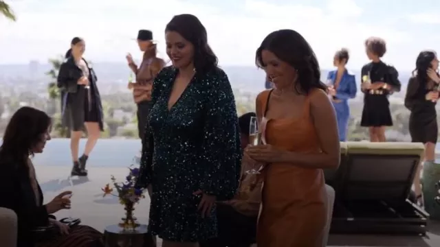 Nanushka Inara Dress worn by Eva Longoria (Eva Longoria) as seen in Only Murders in the Building (S04E01)