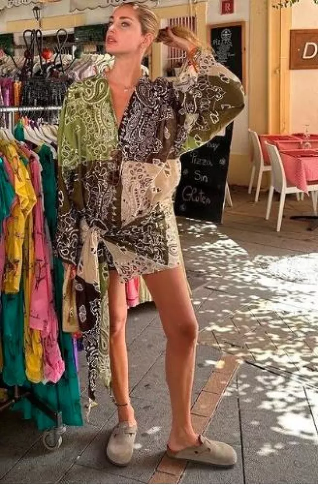 Miu Miu Arcadie Crochet Shoulder Bag worn by  Chiara Ferragni on her Instagram Post on  August 26, 2024