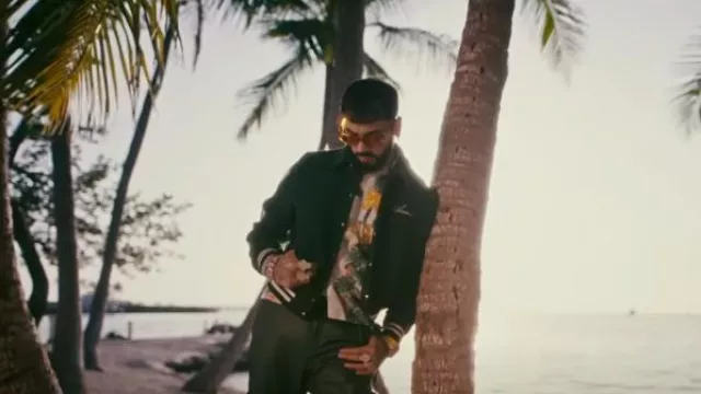 Miu Miu Orange Clear Rectangular Sunglasses worn by Anuel AA in Anuel AA - Shampoo de Coco (Video Oficial)