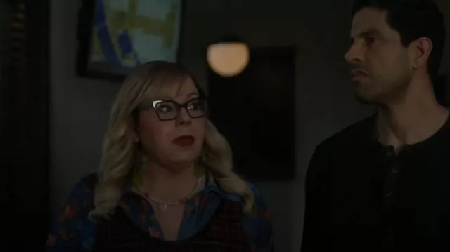 Kirk & Kirk Spectrum Polly worn by Penelope Garcia (Kirsten Vangsness) as seen in Criminal Minds (S17E10)