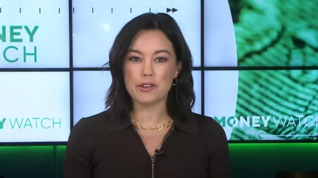 Robe Staud Roland portée par Jo Ling Kent telle qu’elle est vue dans CBS Mornings le 5 septembre 2024