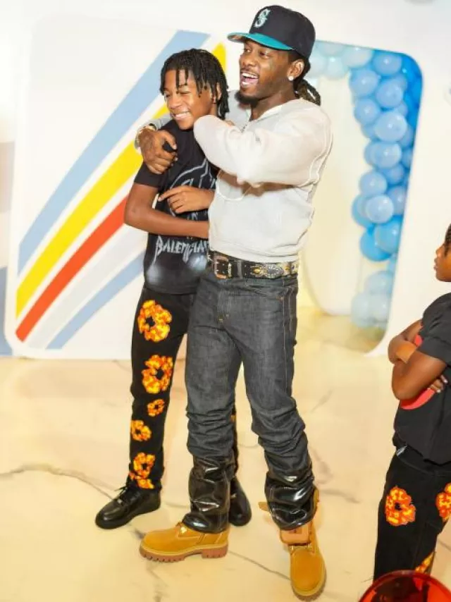 ERL Grey Swirl Panel Zip Hoodie worn by Offset on the Instagram account @offsetyrn