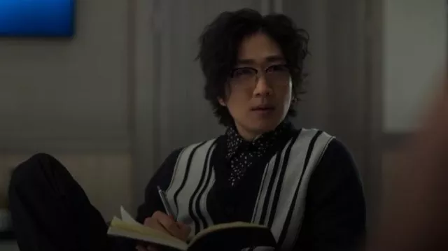 AllSaints Berkley Cardigan worn by Daniel Kim (Tim Jo) as seen in Reasonable Doubt (S02E05)