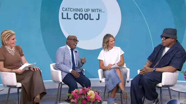 Jeans Prada Wide et Selvedge Denim portés par LL Cool J comme on le voit dans Today le 6 septembre 2024