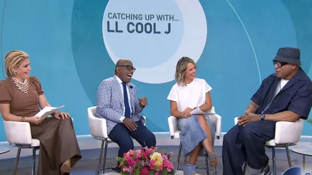 Louis Vuitton LV Trainer Sneaker en bleu portée par LL Cool J comme on le voit dans Today le 6 septembre 2024