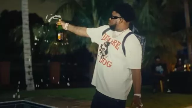 Gafas de sol Lanvin x Future Black Rectangular Eagle usadas por BossMan Dlow en BossMan Dlow - Shake Dat Ass (Twerk Song) [Video Oficial]