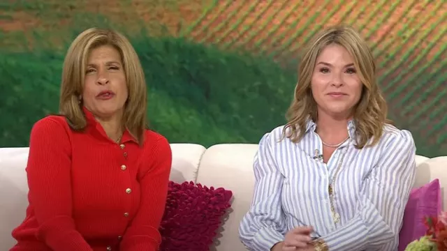Veronica Beard Ally Blouse worn by Jenna Bush Hager as seen in Today with Hoda & Jenna on  September 13, 2024