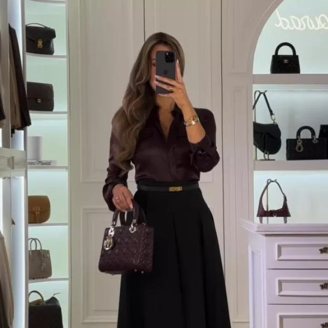 Lamees Mourad worn a Lady Dior crossbody bag on her Reels on Instagram account @lameesmourad