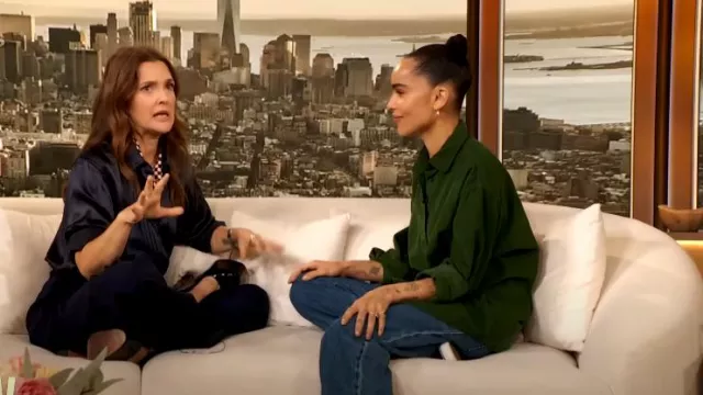 Altuzarra Rudy Wide Leg Pants worn by Drew Barrymore as seen in The Drew Barrymore Show on September 16, 2024