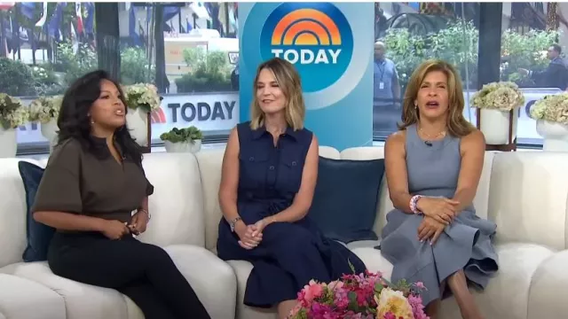 3.1 Phillip Lim Split-Neck Cropped Sweatshirt worn by Sheinelle Jones as seen in Today on September 16, 2024