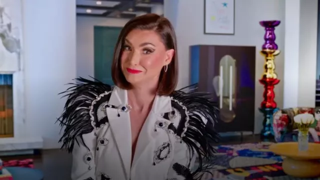 Christian Siriano 2021 Pre-Fall Autumn Womens Look 10 usado por Bronwyn Newport como se ve en The Real Housewives of Salt Lake City (S05E01)