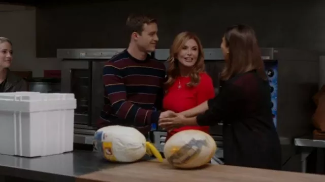 Brooks Brothers Mens Extra-Fine Merino Wool Sweater porté par Luke Baxter (Josh Plasse) comme on le voit dans The Baxters (S01E08)