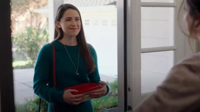Naadam Pull en cachemire uni porté par Erin Hogan (Reilly Anspaugh) comme on le voit dans The Baxters (S01E10)