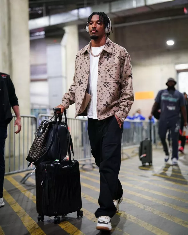 Goyard Black 'Cisalpin' Backpack worn by Jayden Daniels on the Instagram account @commanders