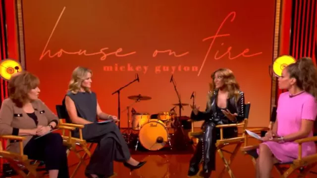 Shailene Studded Pants worn by Mickey Guyton as seen in The View on September 27, 2024
