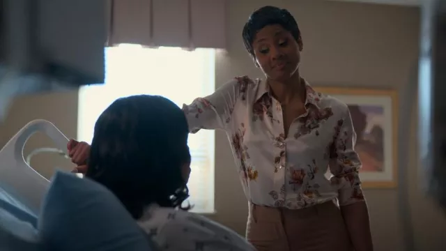 L'Agence Dani Blouse worn by Jax Stewart (Emayatzy Corinealdi) as seen in Reasonable Doubt (S02E06)
