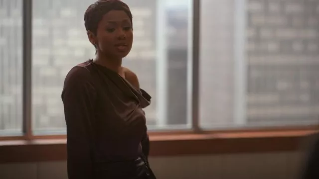 Simkhai Alice One Shoulder Top worn by Jax Stewart (Emayatzy Corinealdi) as seen in Reasonable Doubt (S02E07)
