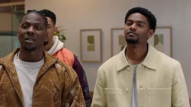 Veste Zara à double boutonnage en armure texturée portée par Jessie 'JR' Raymond (Sylvester Powell) telle qu’on la voit dans All American : Homecoming (S03E13)