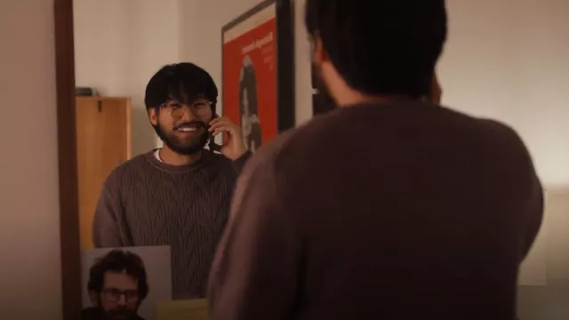 Bugatchi Cable Stitch Merino Wool Sweater worn by Marshall P. Pope (Jin Ha) as seen in Only Murders in the Building (S04E05)