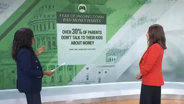 Veronica Beard Miller Dickey Jacket in Flame Red worn by Farnoosh Torabi as seen in Today on September 27, 2024