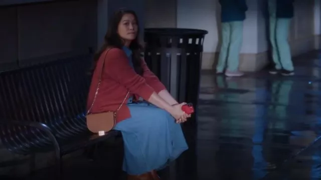 Zara Crossbody Bag worn by Dr. Cristina Yang (Sandra Oh) as seen in Grey's Anatomy (S21E01)
